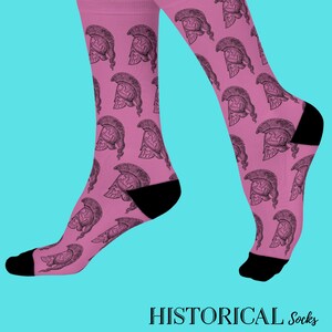 Roman Helmet Bronze Gladiator Rome Emperor Ancient History Spartan Helmet Pink Socks