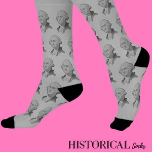 George Washington President United States Grey Socks History Buff American History American Revolution Made in USA
