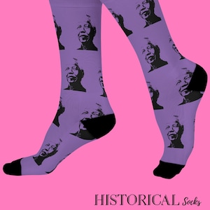 Nelson Mandela Socks, Nelson Mandela Gifts, South Africa Gifts, Human Rights, South Africa, Purple Socks, Novelty Socks, Cool Socks, Socks