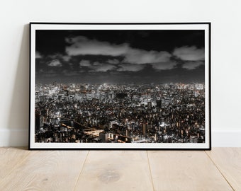Foto Japón, Foto Tokio, Tokio, Tokio de noche, Ciudad de noche, Ciudad, Cartel, Marco, Decoración, Fotografía, Fotografía, Para imprimir
