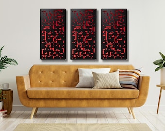 Acoustic Panel | Sound Panel Wall Art | Wood Acoustic Diffuser for Home Studio | Sound Treatment Decor