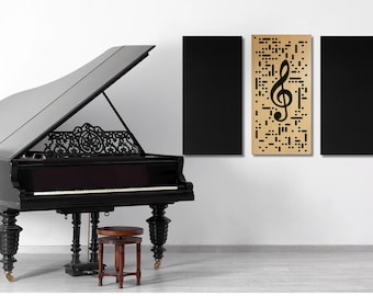 Acoustic Panel | Sound Panel Wall Art | Wood Acoustic Diffuser for Home Studio | Sound Treatment Decor