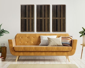 Acoustic Panel | Sound Panel Wall Art | Wood Acoustic Diffuser for Home Studio | Sound Treatment Decor