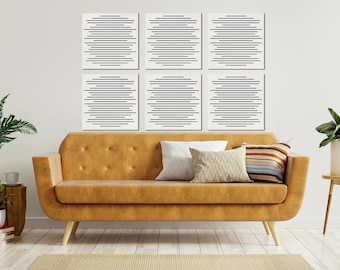 Piano Wall Art  - Piano Art - Acoustic Panel - Sound Panel Wall Art  - Sound Treatment Decor