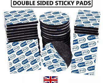 Tampons adhésifs double face solides BEK-FIX : formes assorties