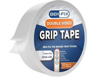 Ruban adhésif double face BEK-FIX : adhésif robuste (20 mm x 5 m)