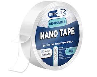 Heavy Duty Nano Tape: Clear, Reusable Adhesive - 20mm x 2M