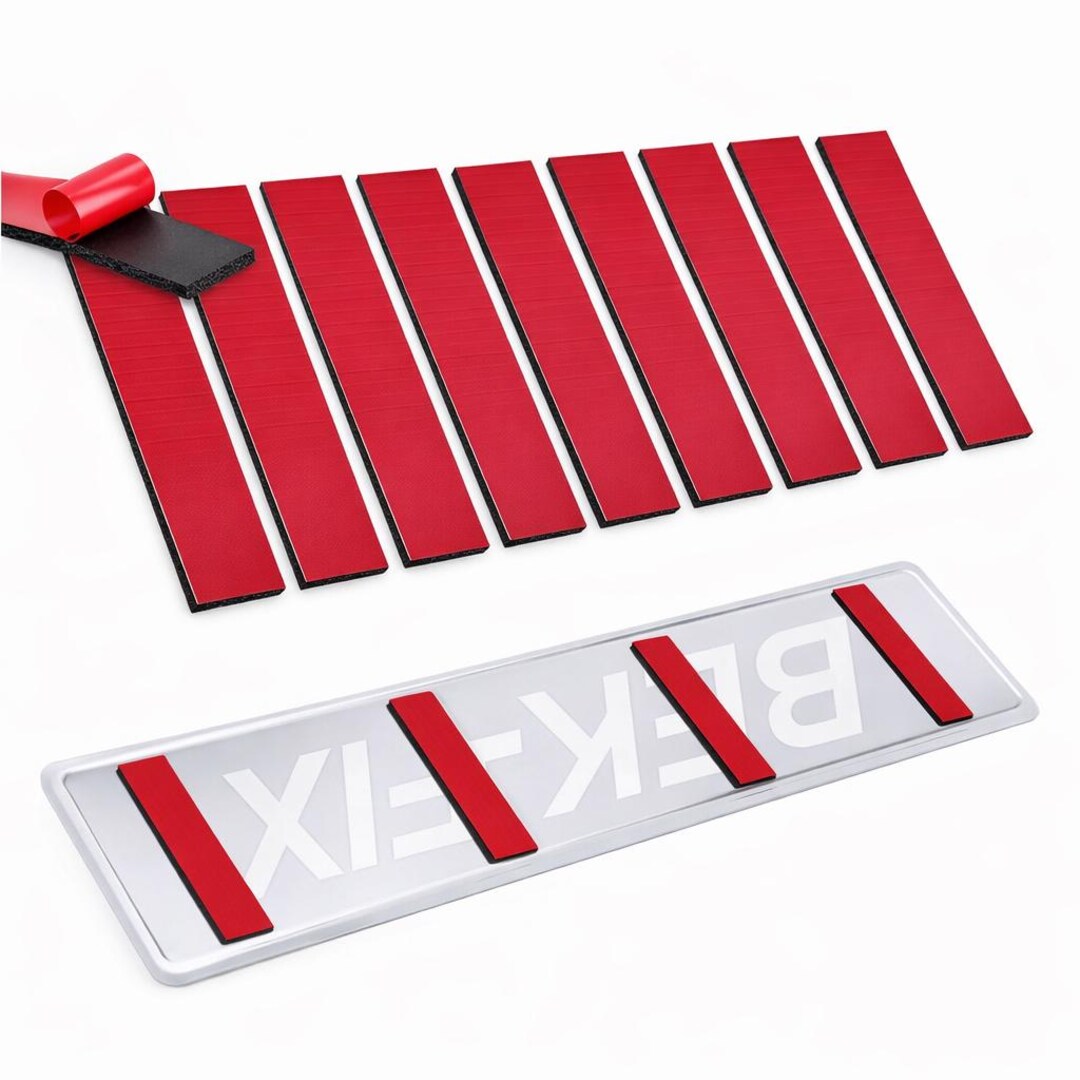 Number Plate Sticky Pads 2mm THICK Double Sided Adhesive Foam BEK-FIX ...