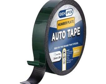 BEK-FIX Number Plate Adhesive Tape: Double Sided Auto Mounting