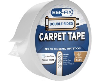Double Sided Carpet Tape: Strong, Safe, Removable - 20mm x 10m