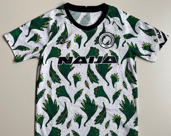 Nigeria 2020-21 Pre-Match Jersey - Youth M Size - Excellent Condition - Football Memorabilia