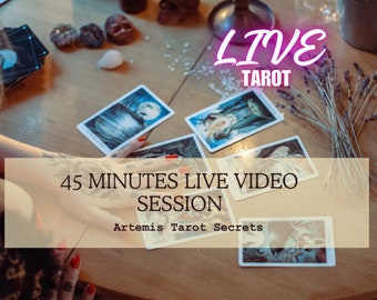 Live Video Tarot Sesion via Zoom (45 minutes- as many questions possible)