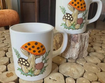 Vintage Ceramic Merry Mushroom Mugs - Etsy