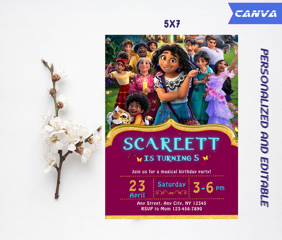 Encanto Birthday Party Invitation Etsy