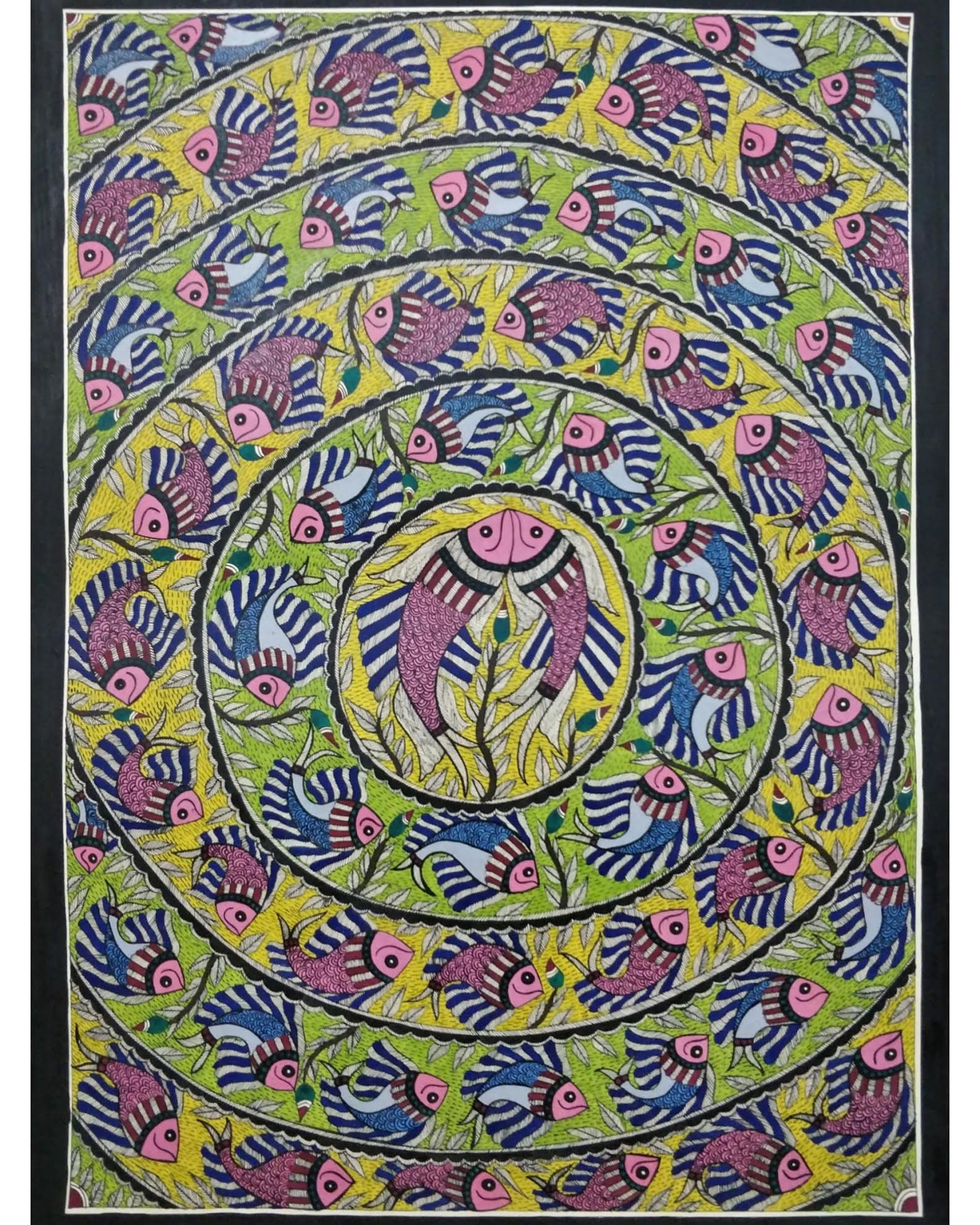 Fish Mandala madhubani/mithila Hand Painted - Etsy Fish Mandala madhubani/mithila Hand Painted - Etsy