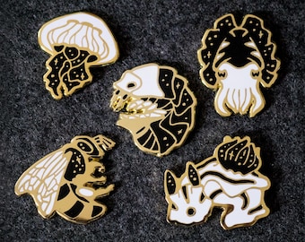 Interstellar Invertebrates Hard Enamel Pins