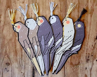 Handmade Cockatiel Bookmarks