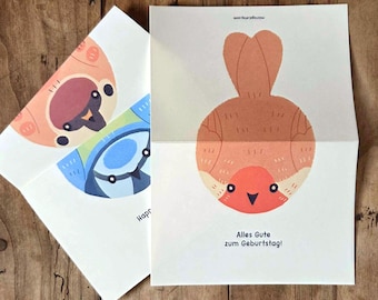 Custom Round Borb Greeting Card