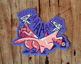 VelocirAAAAAAptor Halloween Dino Sticker