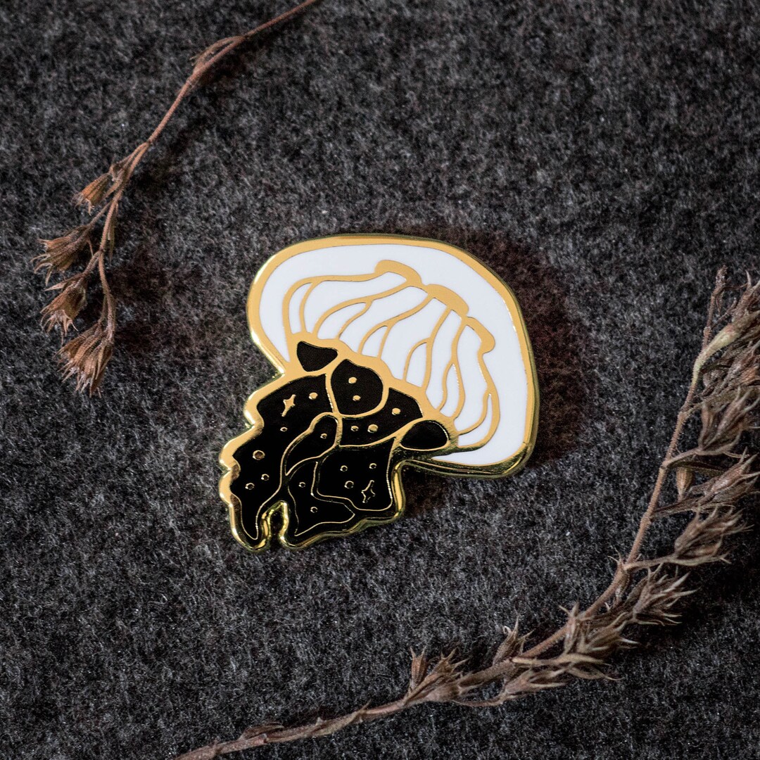 Moon Jellyfish Hard Enamel Pin Etsy