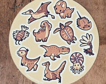 Prehistoric Critters Mini Sticker Sheet