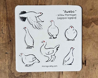 Willow Ptarmigan Mini Sticker Sheet