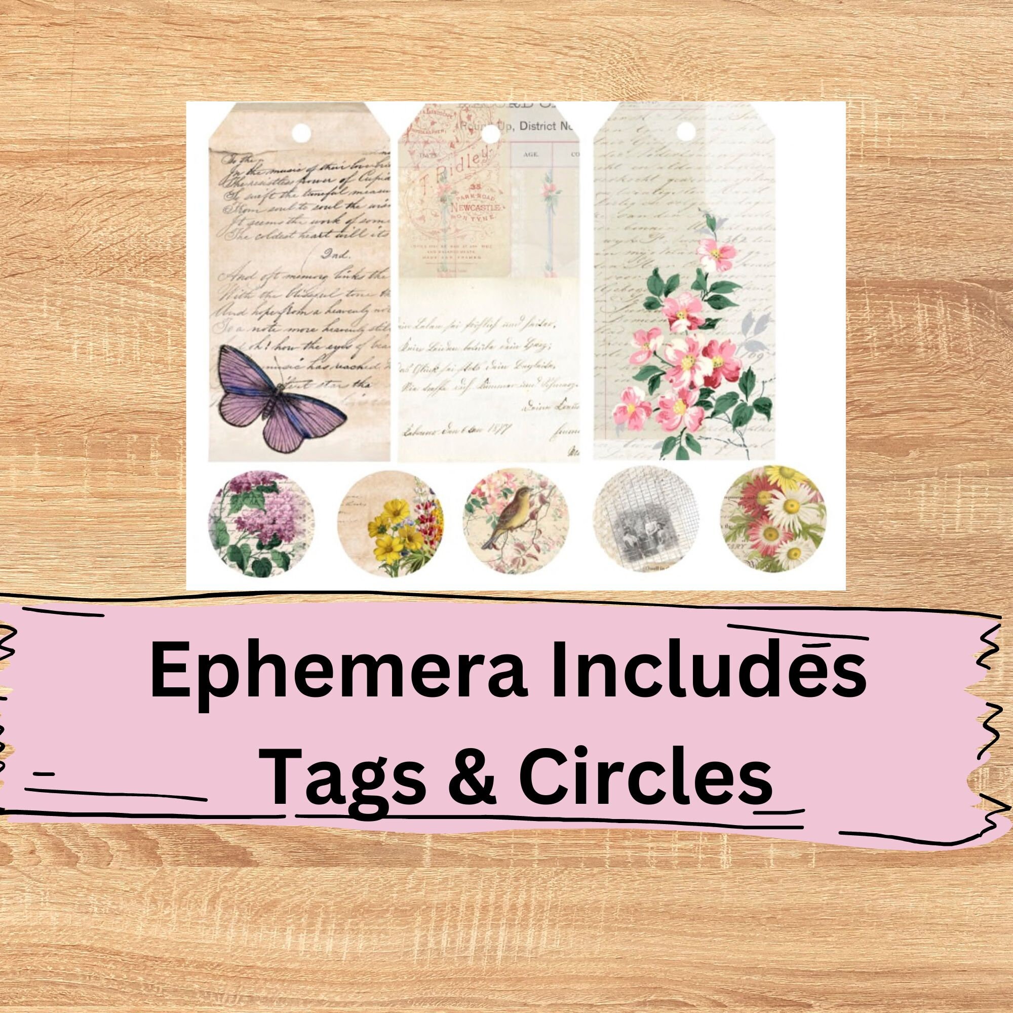 Digikit/junk Journal/printable Papers Garden Birds Kit 1 Etsy