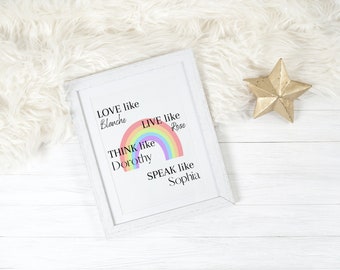 Printable Wall Art: Love Like Blanch, Live Like Rose, Think Like Dorothy, Speak Like Sophia