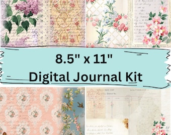 DigiKit/Skräpjournal/Utskrivbara papper: Vintage Garden Kit 2