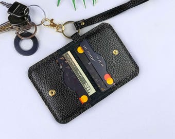 Keychain wallet, wristlet card holder kaychain