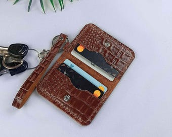 Keychain wallet, wristlet card holder kaychain