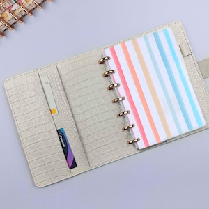 Capa para planejador feliz - Grande, clássico, fino, mini capa para planejador feliz, meia carta - planejador com capa de disco - fichário de planejador