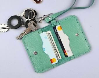 Keychain wallet, wristlet card holder kaychain