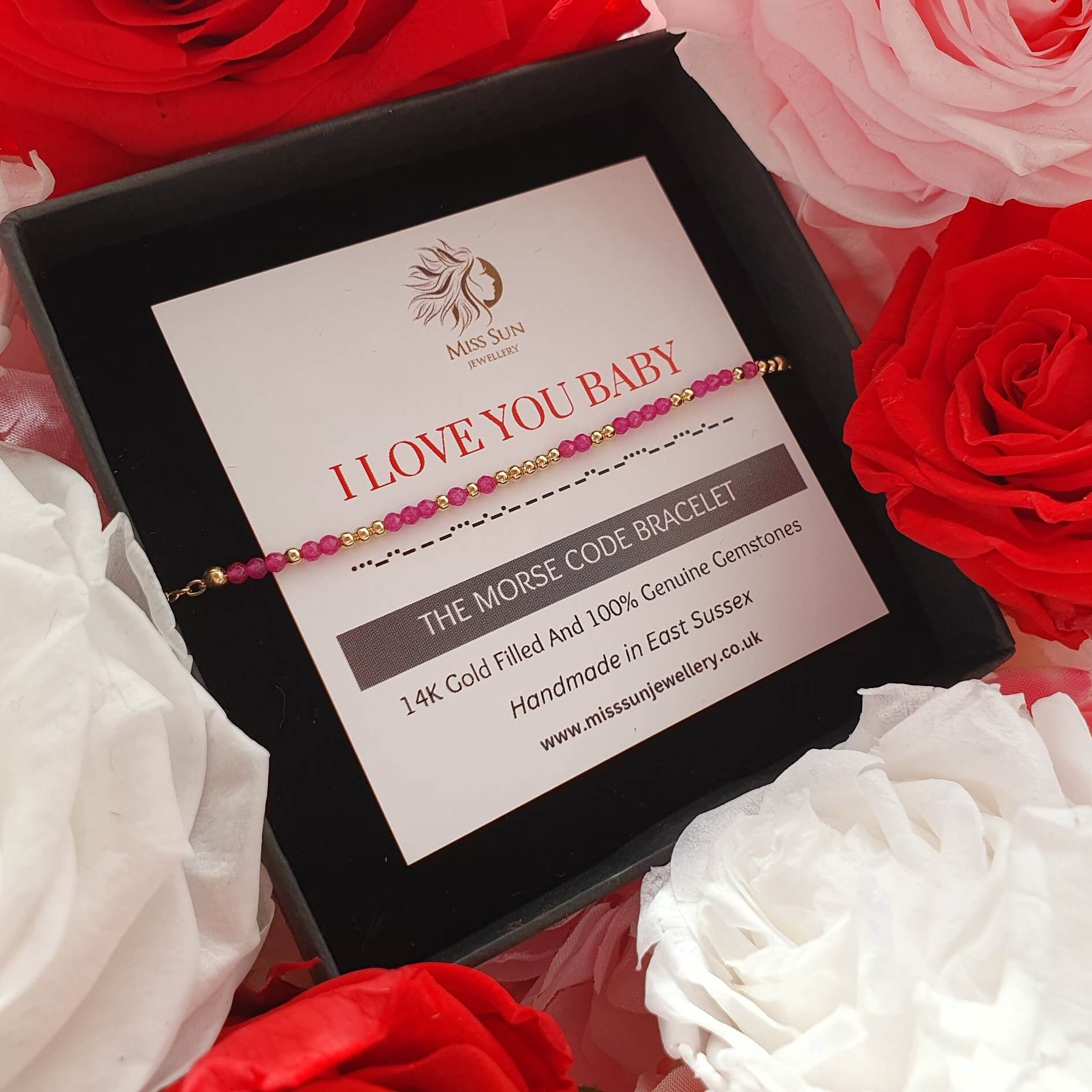 14k gold i love you bracelet sale