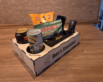 Handgefertigte Couch Bar / Snackbar / Couchbar / Snack Bar aus Holz – mit kostenloser Personalisierung