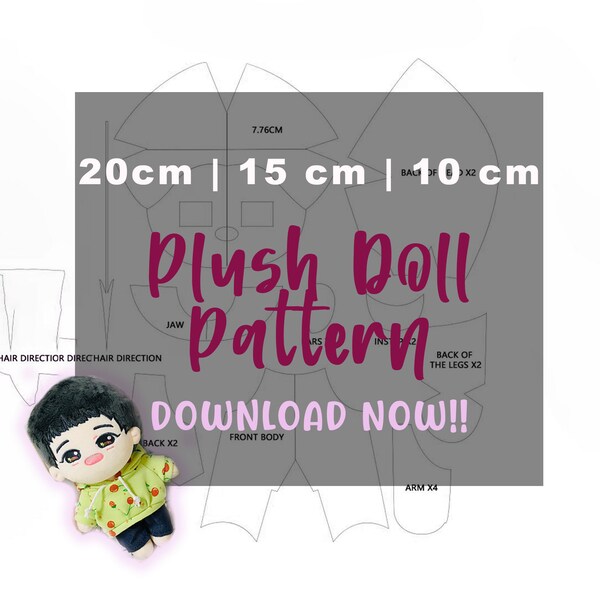 Plush Doll Pattern - Etsy