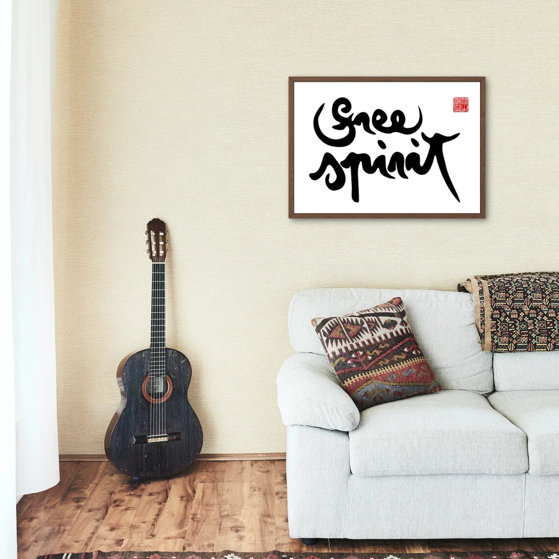 FREE SPIRIT Digital PRINTABLE File Zen Buddhism Phrase - Etsy