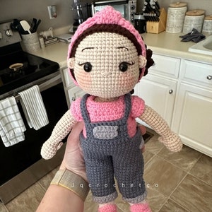 Baby shower gift, Crochet Miss Rachel doll, Stuffed Rachel doll, Birthday gift for baby, First birthday gift, crochet Baby shower gift