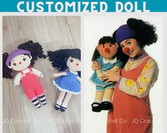 Custom Crochet Portrait Doll, Personalized Plush Keychain Gift