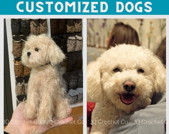 Custom crochet dog, custom dogs from photo, custom dog plush, personalized dog gift, custom stuffed animal, gift for pets, pet loss gift