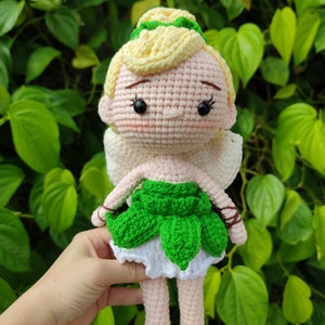 Crochet Tinkerbell, Crochet Peter Pan, Crochet Doll, Tinkebell and Friends, Crochet Fairy, Crochet Princess, Christmas Gift for Daughter