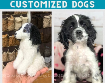 Custom crochet dog, custom dogs from photo, custom dog plush, personalized dog gift, custom stuffed animal, gift for pets, pet loss gift