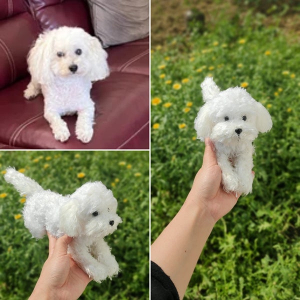 Perros personalizados de ganchillo, perros personalizados de la foto, peluche de perro personalizado, regalo de perro personalizado para papá, regalo personalizado para mamá, regalo para mascotas, regalo de pérdida de mascotas