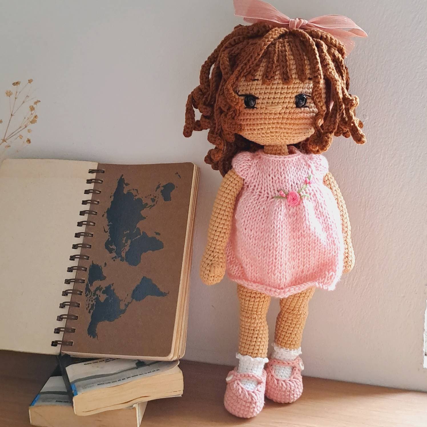 Crochet Doll Personalized, Crochet Dolls for Sale, Amigurumi Dolls for  Sale, Amigurumi Crochet Dolls Pink Dress, Princess Handmade Baby Doll 