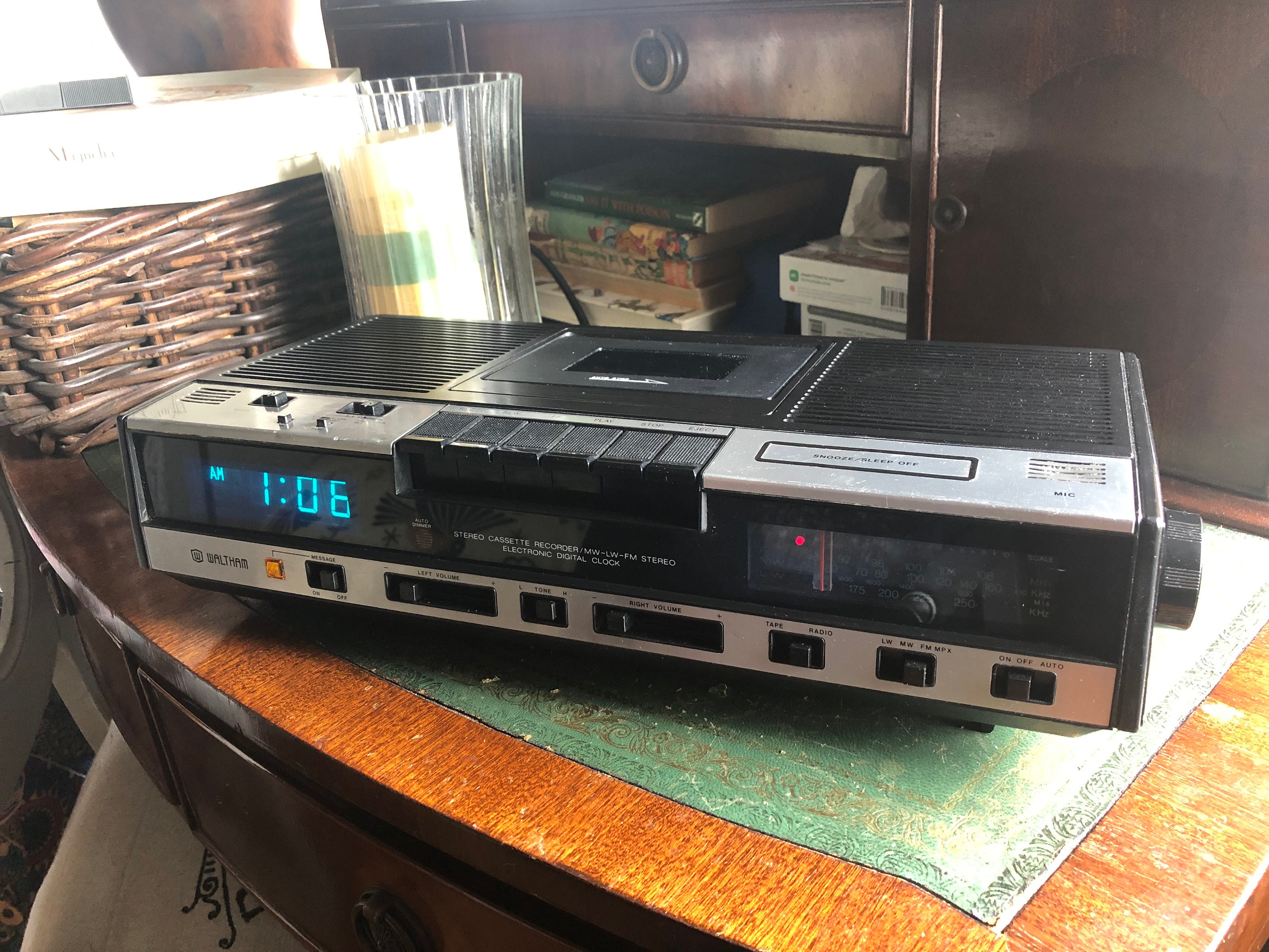 Waltham W155 80s Retro Stereo Clock Radio Cassette Fully Etsy UK