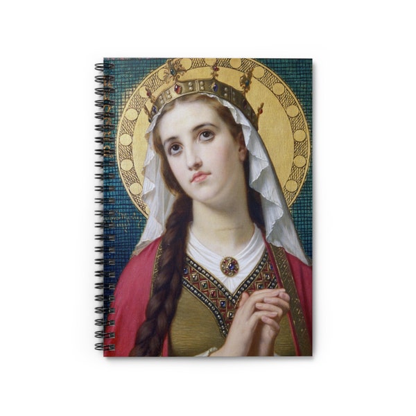 St Elizabeth of Hungary Catholic Notebook, November Saint confirmation Gift, Religious Art Christmas Gift, Saint Elisabeth