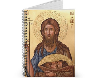 St John the Baptist Confirmation Journal, Catholic Diary Gift Idea, Religious Notebook for Christmas, Adoration Journal Gift for Him