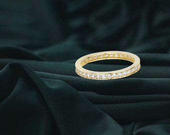 Memory Ring, Vorsteckring, Verlobungsring, 585 Gold, Besonders, Modern, Schmuck, Ring, Zirkon, Brillantschliff, Schmuck, Stapelring