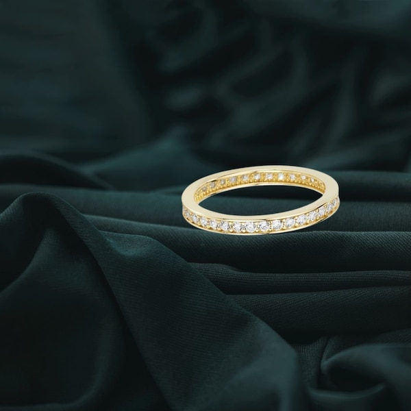 Memory Ring, Vorsteckring, Verlobungsring, 585 Gold, Besonders, Modern, Schmuck, Ring, Zirkon, Brillantschliff, Schmuck, Stapelring
