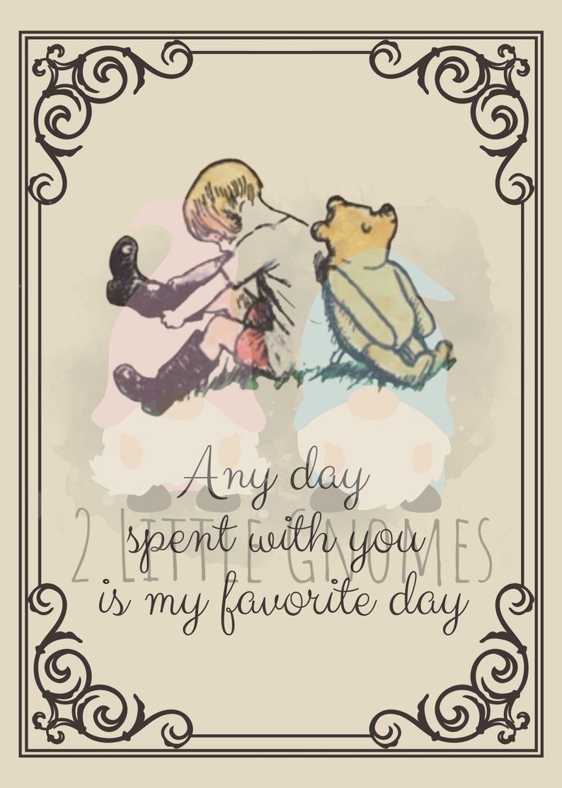 Classic Winnie the Pooh Quote Printables Birthday Party Baby - Etsy